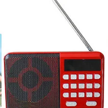 Мини Портативный Перезаряжаемый цифровой светодиодный дисплей Панель Стерео FM радио динамик TF карта MP3 музыкальный плеер с батареей 18650