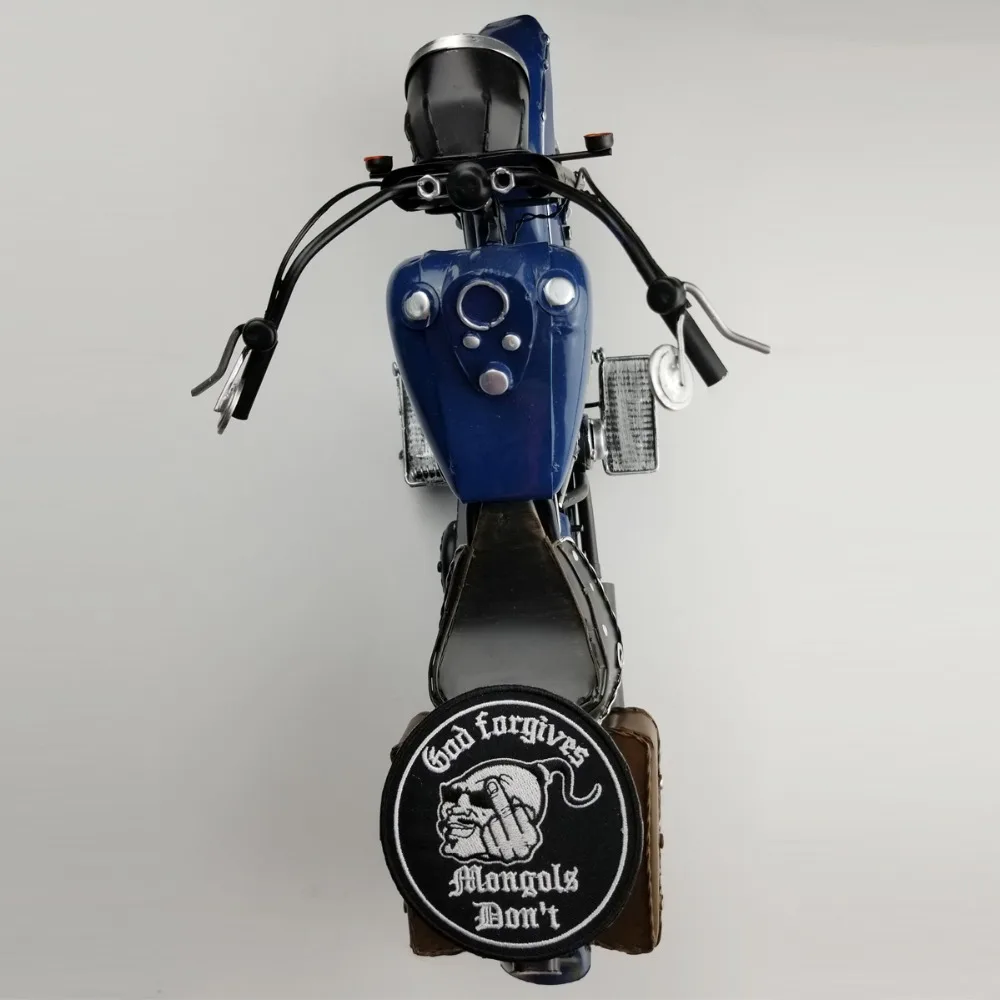 G0474 (3)God Forgives Mongols Don't Motorcycle Club Biker Embroidered Patch Iron On Clothing