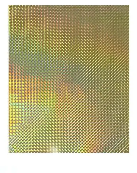 

2/10/30/50 Sheets A4 Holographic Golden Grid Glossy Iridescent Sticky Adhesive Vinyl Sticker For Scrapbooking Craft Decoration