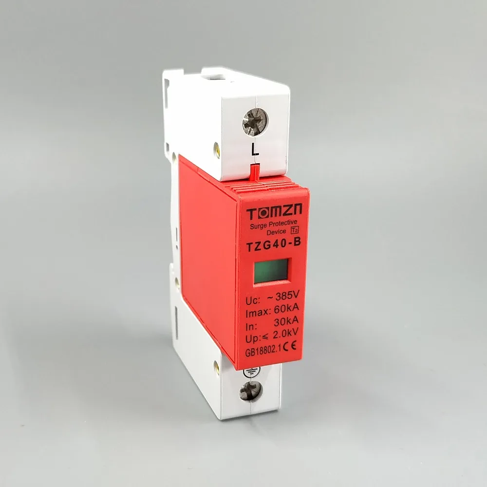 AC SPD 1P 30KA ~ 60KA D 385V домашнее устройство защиты от перенапряжения | Обустройство дома