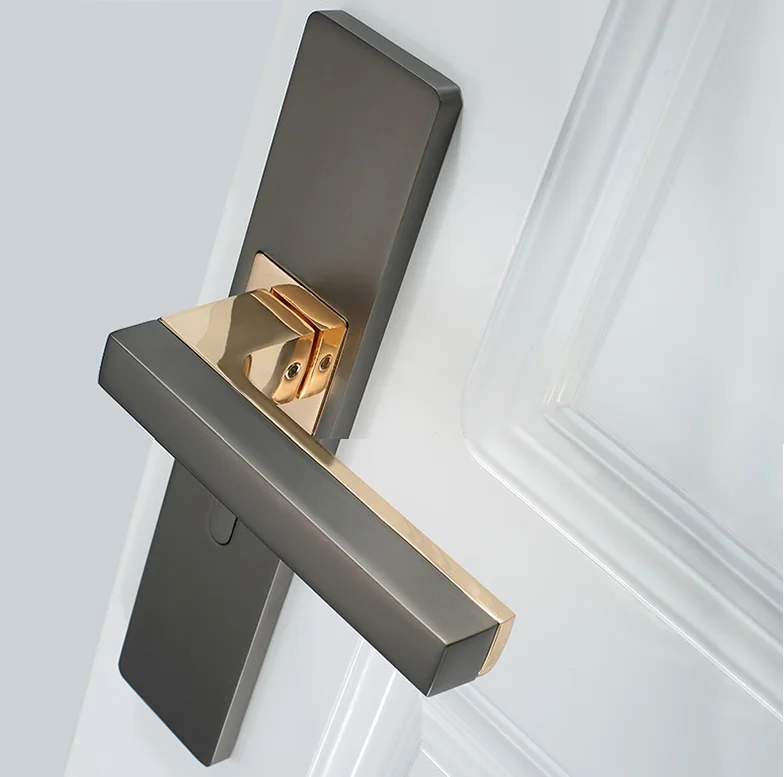  Premintehdw Reversal Square Mortise Interior Door Lock Set Thumb Turn Compound Color Gold Bronze Bl - 32955234394