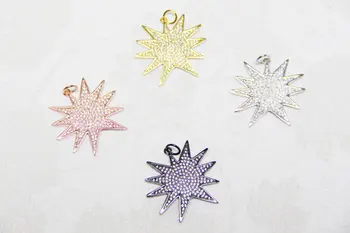 

CZ Micro Pave 30mm Starburst Pendant