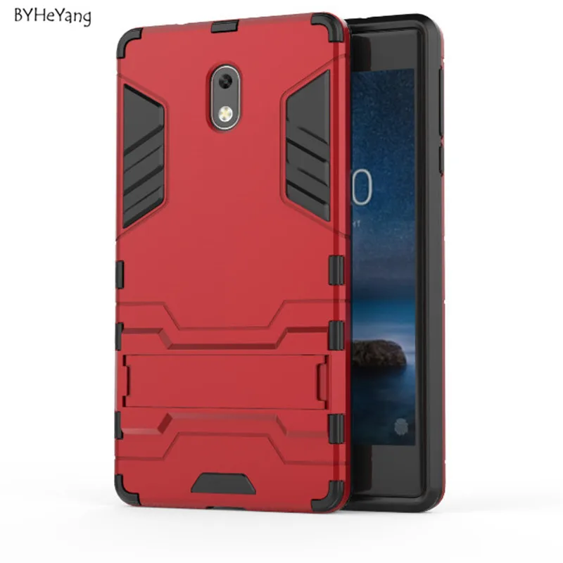 BYHeYang For NOKIA 3 Case 5.0inch Shockproof Robot Armor Hybrid Rubber Slim Hard Phone Cover Nokia Nokia3 Back |
