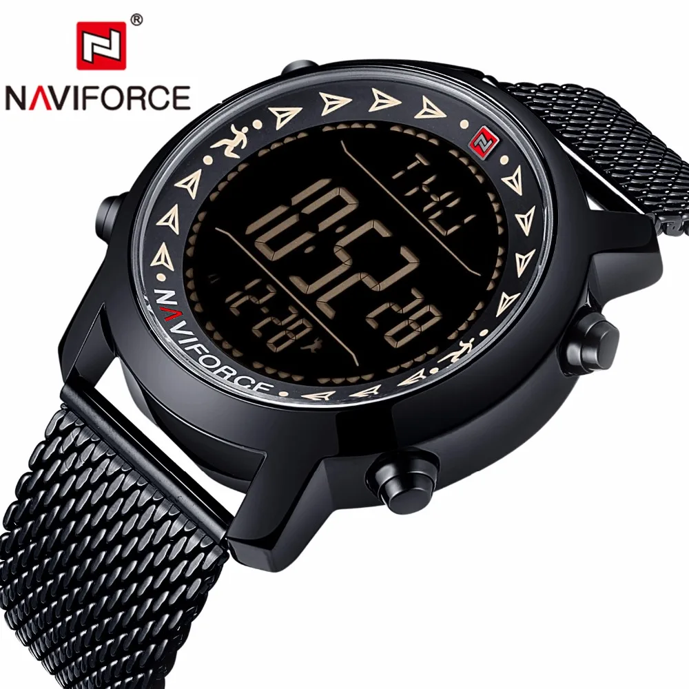 100% Оригинальные спортивные часы NAVIFORCE мужские Топ бренд роскошные Цифровые с