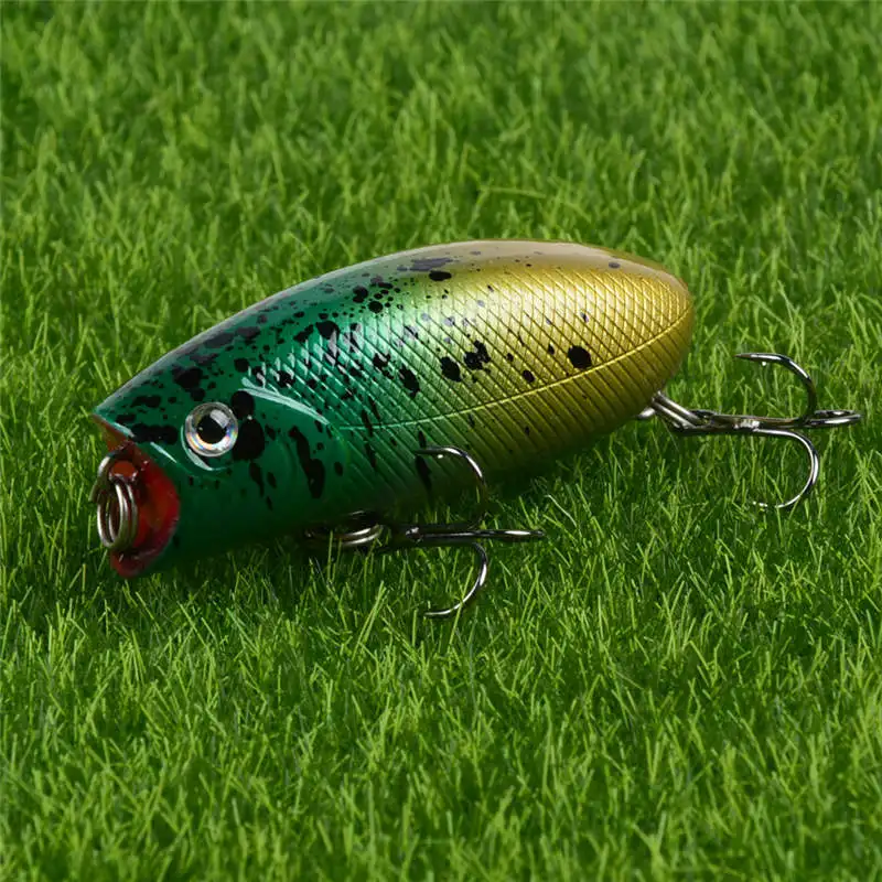 New Arrival 1pc 10g 5.5cm Mini Popper Fishing Lures 3D Eyes Bait Crankbait Wobblers Tackle Isca Poper Japan artificial hard bait - Цвет: H2