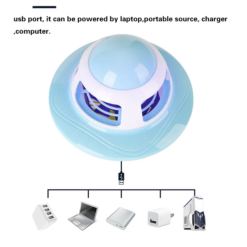 USB антимоскитный Репеллент свет бытовой немой фотокаталитическое средство от москитов лампа с всасывающим вентилятором Насекомых ловушка для насекомых