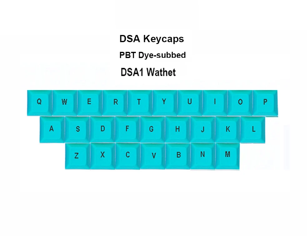 NPKC 26 шт. 1u DSA Keycaps PBT Dye-subbed Top Print Keycaps для Cherry MX переключатели механических клавиатуры