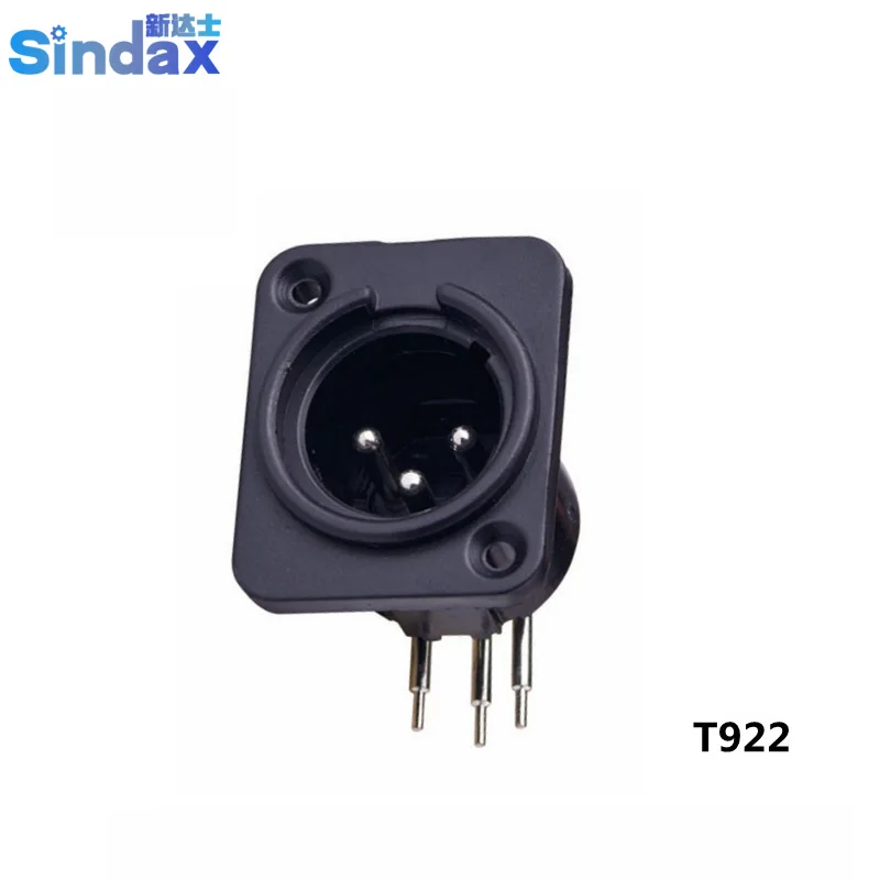 XLR Socket Audio Socket DIN 3 Pin Bent Male Audio PCB Connector Speaker
