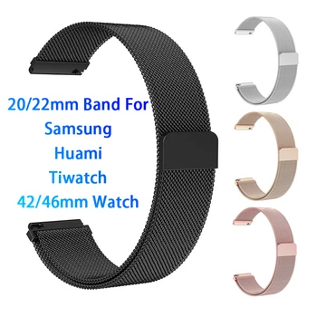 

Milanese Magnetic Strap Band For Samsung Galaxy Watch 46 42mm Watchband for Galaxy Live Gear s3 2 Neo Sport Loop Huami Ticwatch