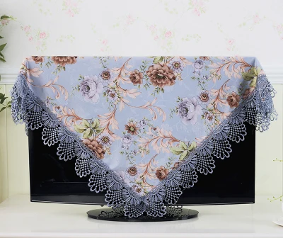 Круглая скатерть прямоугольная 65 220 см x 230 Декоративная для телевизора кружевной