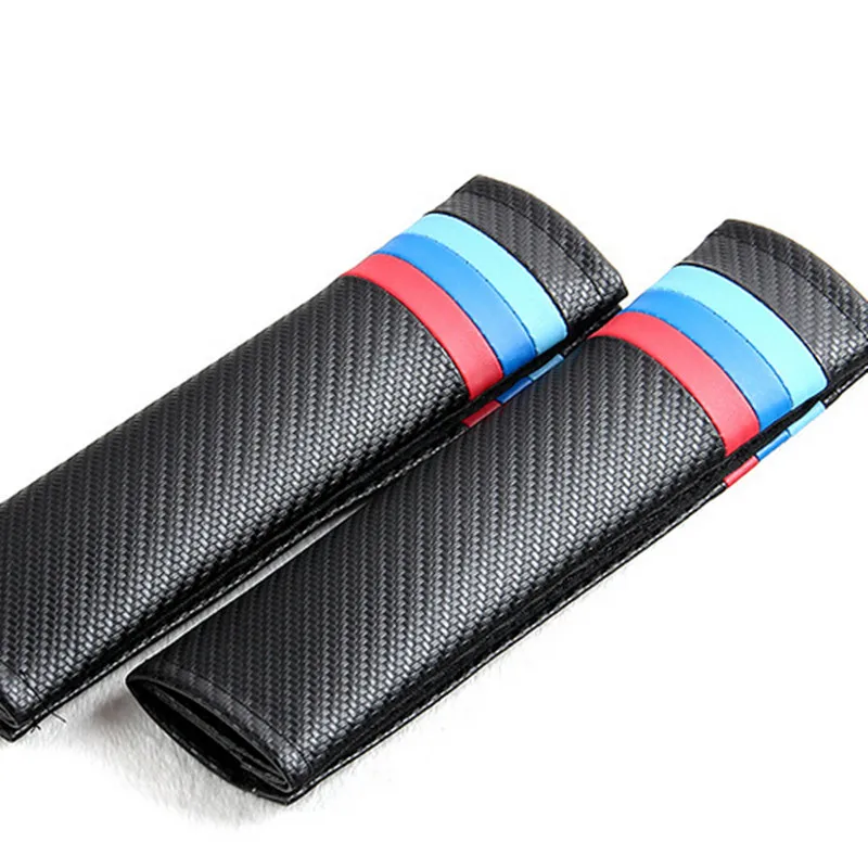 2Pcs Universal Car Styling Safety Belt Cover Seat Shoulder Pad Carbon