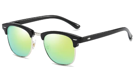 AIMISUV, круглые солнцезащитные очки, мужские, поляризационные, модные очки для вождения, Классические мужские очки, Ретро стиль, женские солнцезащитные очки, UV400 Oculos - Цвет линз: AMS3016P11