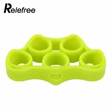 relefree Hand Exerciser Grip Strength Wrist Exercise Finger Stretcher Power Silicone Fitness gym