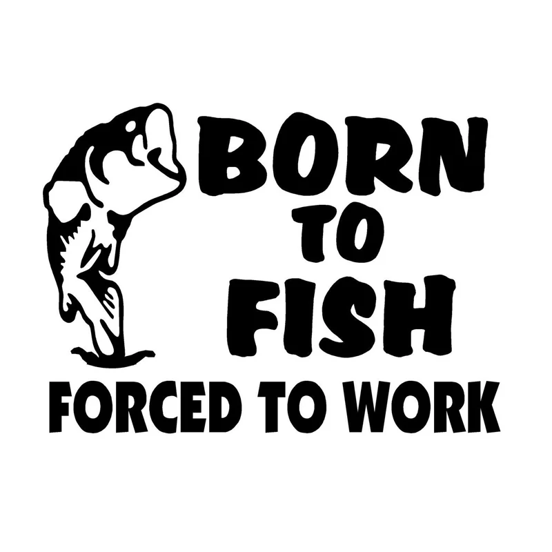 

18 см * 13 см Виниловая наклейка для автомобиля «Born To Fish»