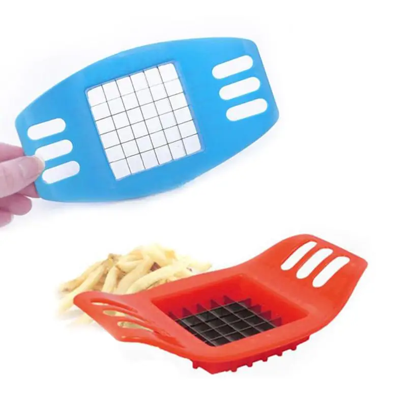 Нержавеющая фри резак ломтерезка для овощей картофеля измельчитель кухонные инструменты ФРУКТЫ квадратный слайсер