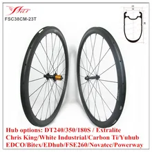 FSC38CM-23T U форма дороги 38Cx23mm карбоновые велосипедные тормоза Clincher. популярных 700C полный углеродного волокна велосипед велоспорт колесная 20/24 H диски