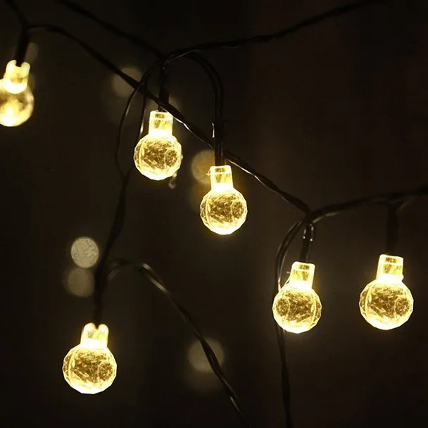 100% Бренд новый Высокое качество 6 5 м 30LED Солнечный светящийся хрустальный шар