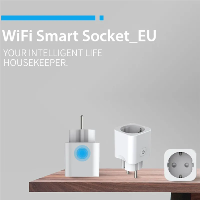 Умная розетка Wifi, умная розетка с европейской вилкой EWeLink, совместимая с Alexa/Google Home Mini/IFTTT, умный дом, Wi-Fi вилка