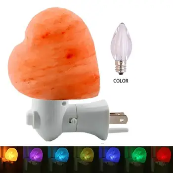 

HZFCEW Himalayan RGB LED Salt Lamp Natural Crystal Hand Carved Night Light for Lighting, Decoration and Air Purifying with Plug