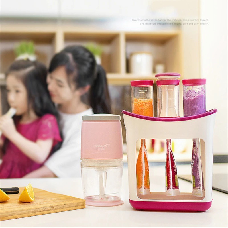 wholesale-Squeeze-Juice-Station-Baby-Food-Organination-Storage-Containers-Baby-Food-Maker-Set-Fruit-puree-Packing