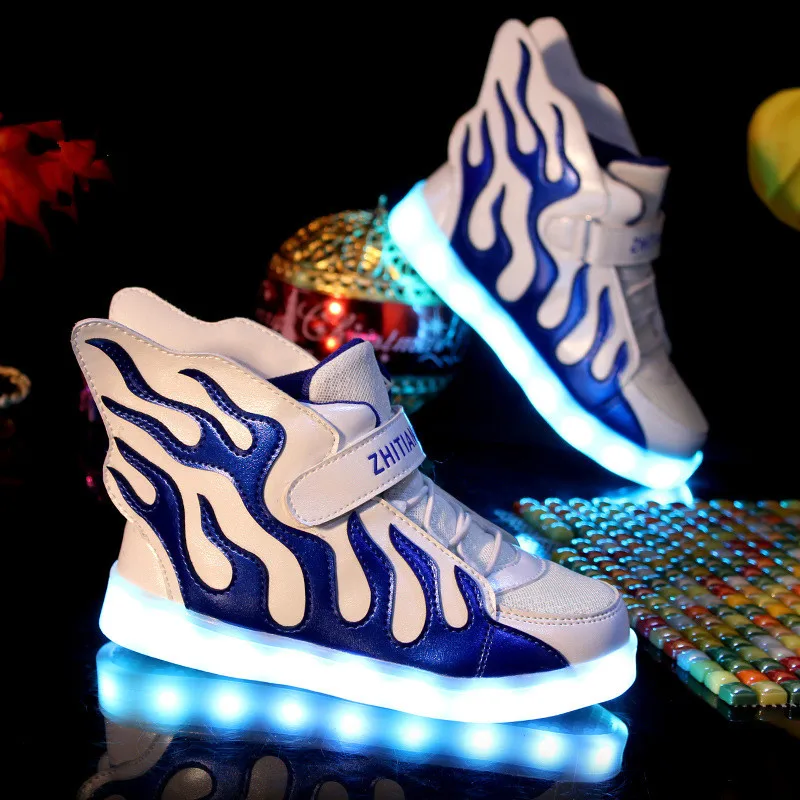 JOYYOU Brand illuminated Kids Shoes USB Children Boys Girls Glowing