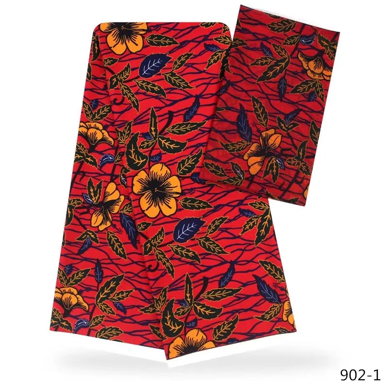

Silk Satin Chiffon Fabric African Ankara Fabric 4+2 Yards/Piece Audel Fabricr Wax African Fabric Batik For Women 902