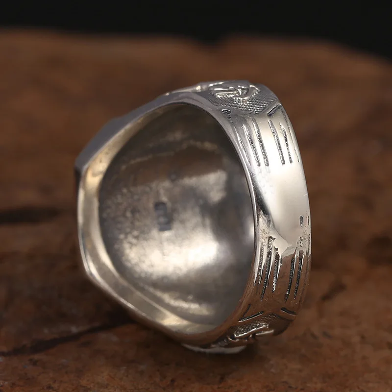 

2019 New Fashion 925 Sterling Silver dazzling Fashion Rings for Men Gift Punk&Rock