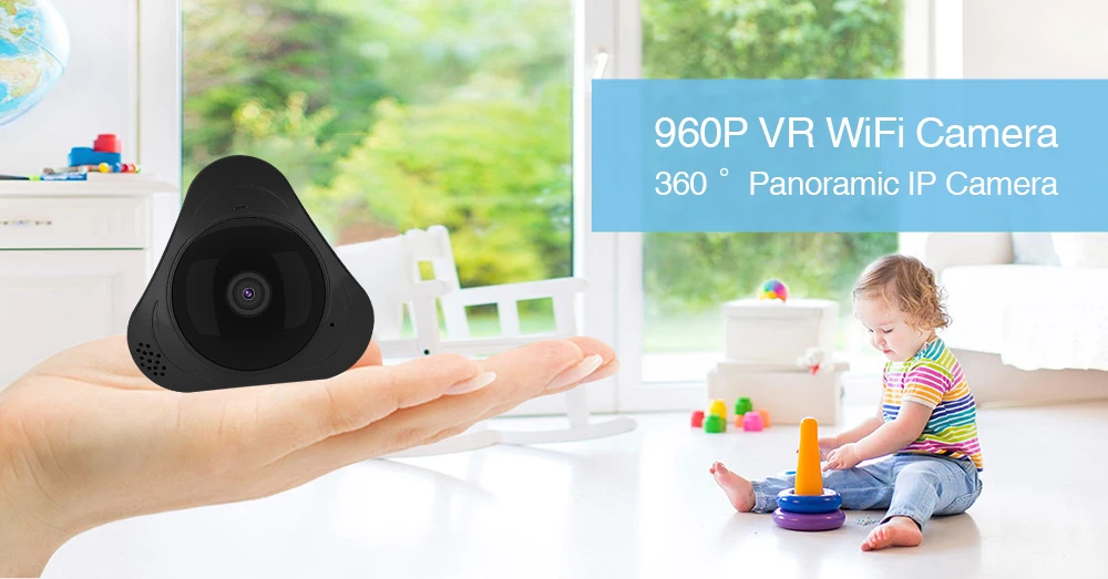 960P 3D VR WIFI умная камера панорамная IP 360 МП рыбий глаз беспроводная с разъемом для TF