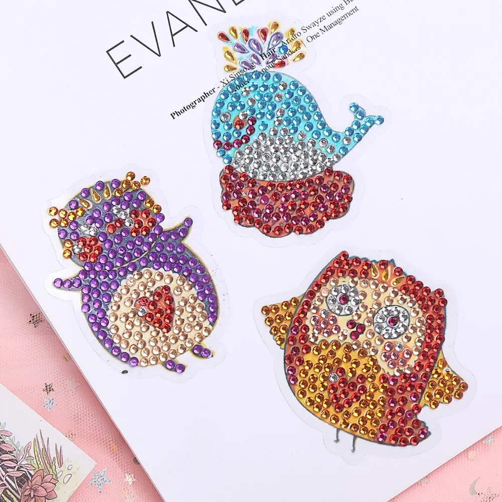 Special shaped Diamond Embroidery OWL butterfly bee Diamond Painting For kids Round Diamond Sticker For Cup Book Phone Decor DIY