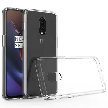 

50pcs/lot For Oneplus 3 3T Soft Frame Shockproof Transparent Hard Case For Oneplus 6 6T 5T