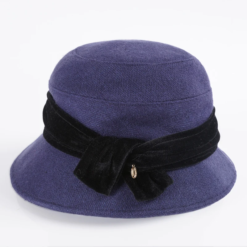 Charles Perra шапка Осень Зима Новая женская Шерстяная кепка s Элегантная Модная кепка теплая Дамская Повседневная шляпа с бантом 9247