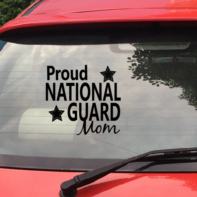 

Proud National Guard Mom Vinyl Sticker Decals Car Decor Love Mom Military Funny Decal Car Window Decoration 15*15cm