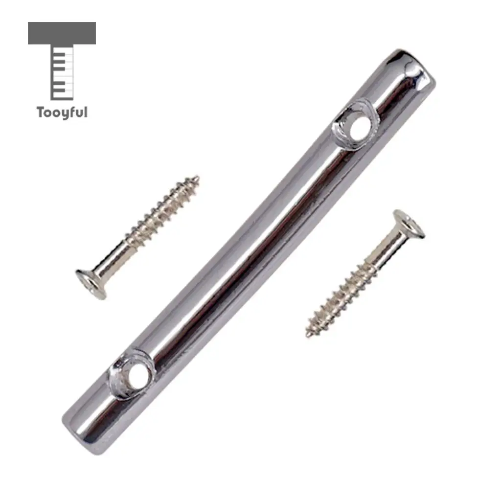 45mm Iron Guitar String Retainer Tension Bar with Mushrooms Head Strap Locks for Strat Tele Guitar Replacement Parts Chrome