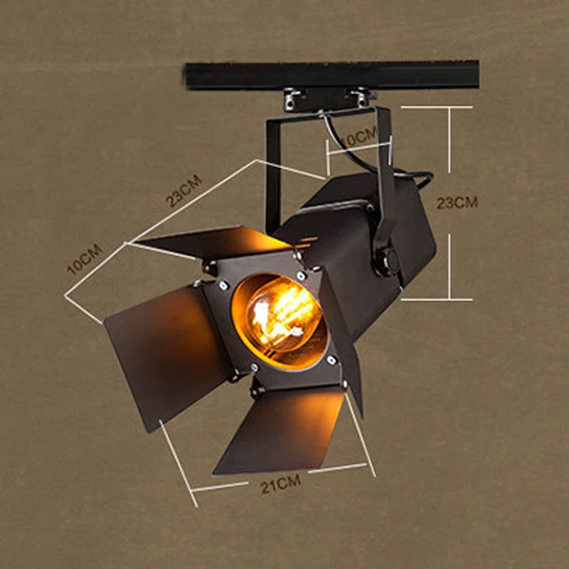 Современный Черный e27 промышленный подвесной светильник для спальни магазин шоу-рум слайд в винтажном стиле рельса светодиодные трековые светильники Светодиодный свет lampara лампе