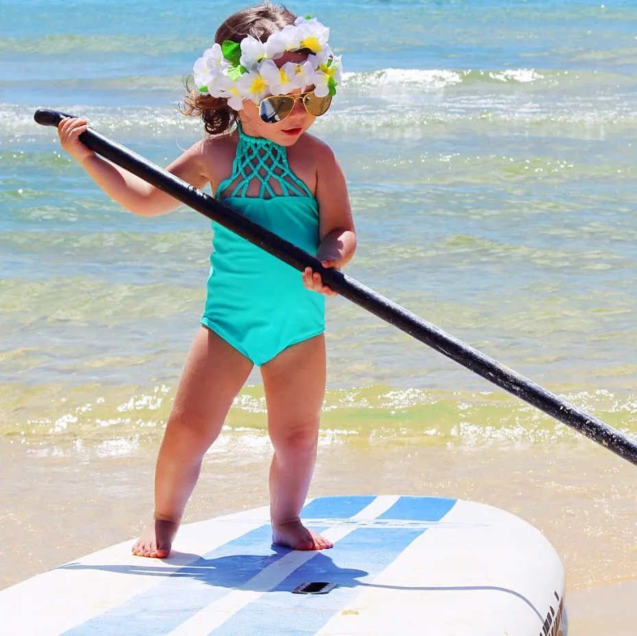 Летняя детская пляжная одежда для маленьких девочек, купальный костюм, комплект бикини, танкини, купальный костюм