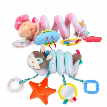 

Toy Baby Stroller Elephant Donkey Baby Toys 0-12 Months Educational Soft Plush Rattle Mobile Toys Hanging Bed Bell For Baby Bed