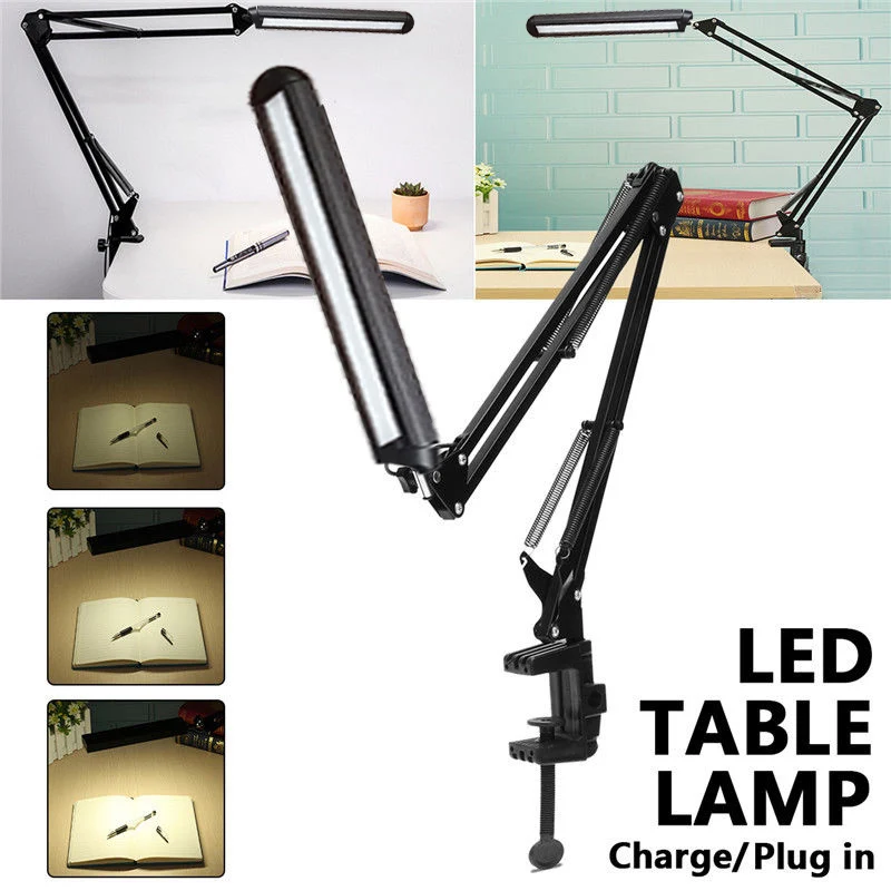 

2019 Long Arm Book Lamp Flexible Sensitive Light LED Clip Booklight for Piano Drop Shipping