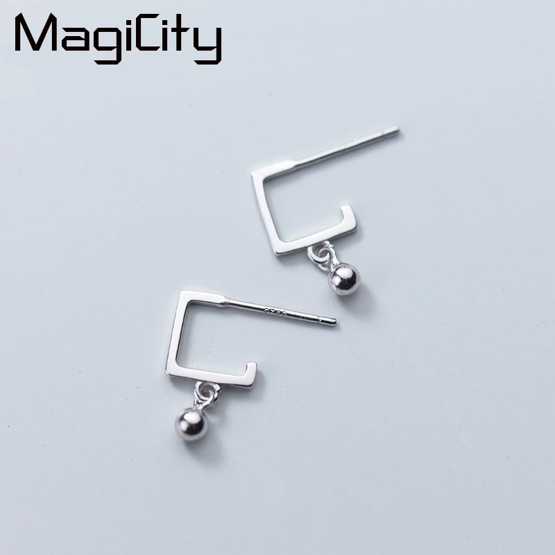 

High Quality 925 Sterling Silver Temperament Geometric Stud Earrings For Women Earings Fashion Jewelry Gift
