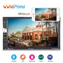 AMPrime 2 din Автомагнитолы мультимедийный плеер авторадио «7» Сенсорный экран видео MP5 плеер Bluetooth USB FM Зеркало Ссылка стерео радио