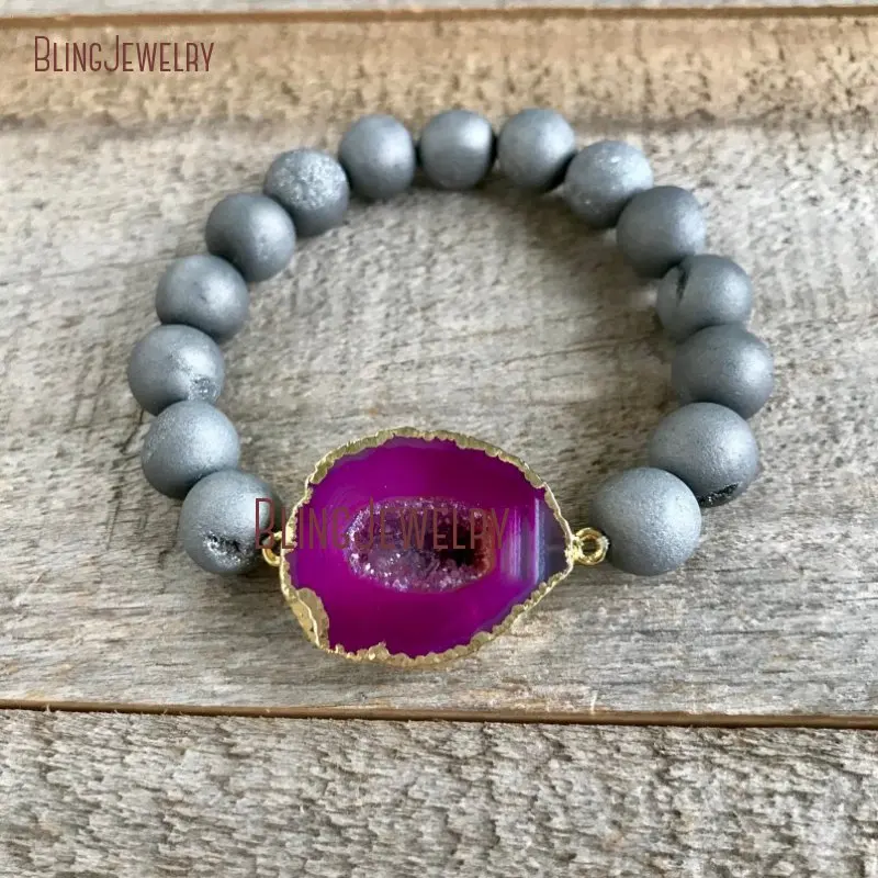 20190321-BM24687-druzy bracelet geode bracelet blue beaded bracelet stretch bracelet power bead bracelet arm party healing bracelet_2