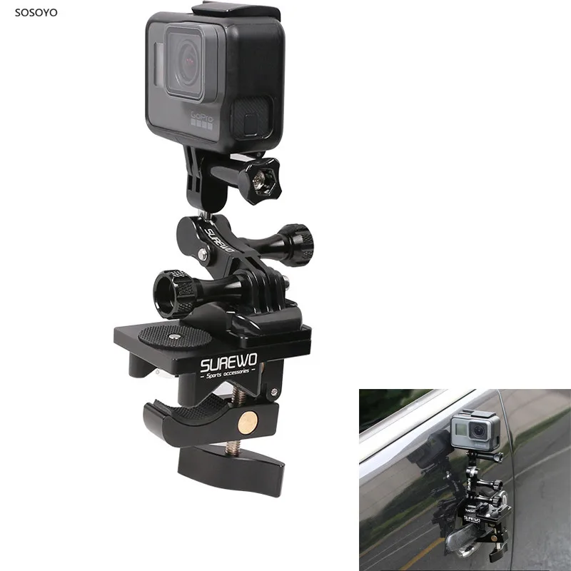 

Car Universal Bracket Fixing Clip Bike Clamp Extended Adapter Mount For Gopro Hero 7 6 5 4 Xiaomi Yi SJcam Sports Action Camera