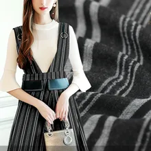 Классическая полосатая шерстяная ткань мягкая приятная для кожи шерстяная ткань на заказ осенне-зимняя одежда платье шерстяная ткань