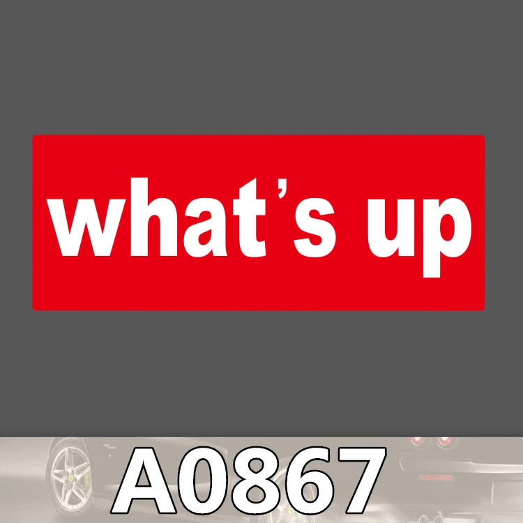 

Bevle A0867 What's up Waterproof Sticker Notebook Phone Laptop Cartoon Decal Fridge Car Graffiti Sticker