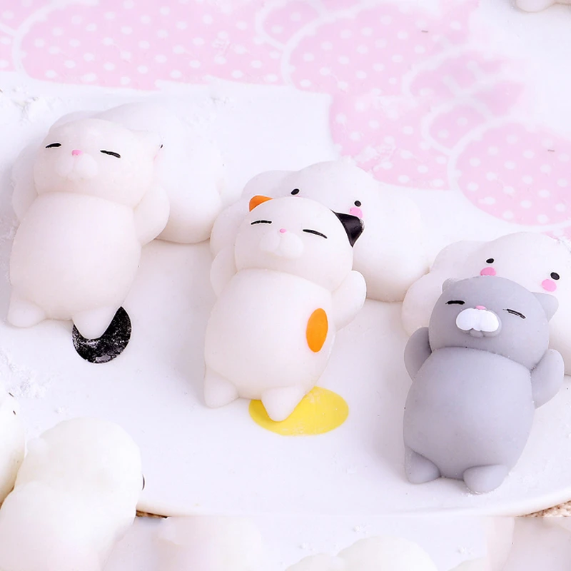 Мини Изменение цвета милый кот антистресс мячик Сжимаемый Mochi Rising Abreact мягкий