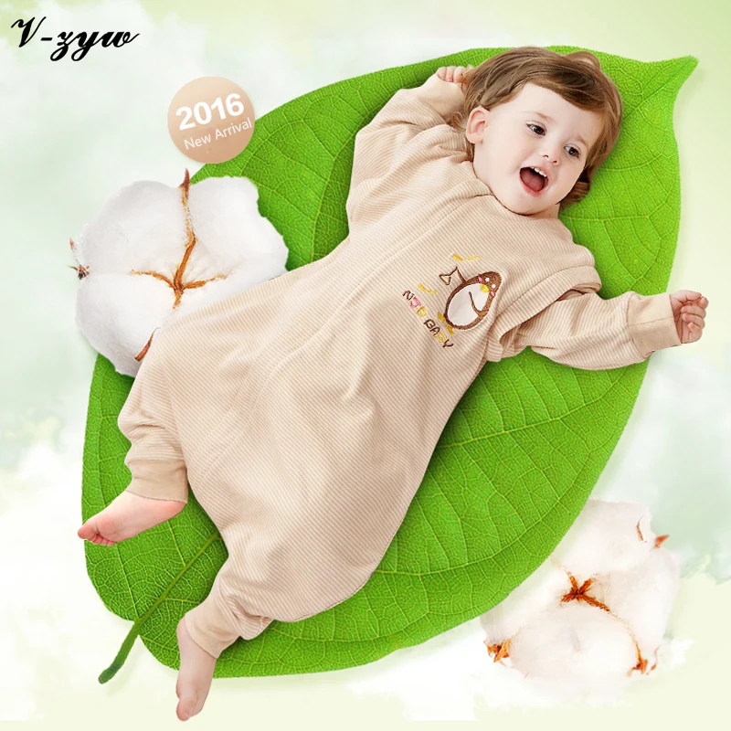 Infants Kids Cartoon Sleeve Removable Baby Sleeping Bag