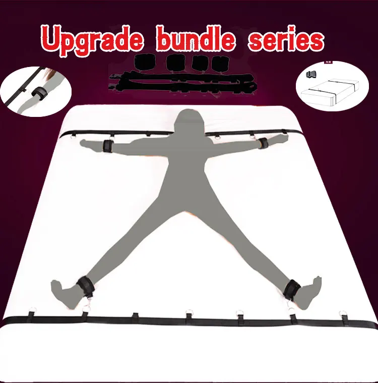 Upgrade bundled  Sexy bondage bed straps Adult suppliesbed bindings tied hands and feet BDSM sex game Suitable for men and women