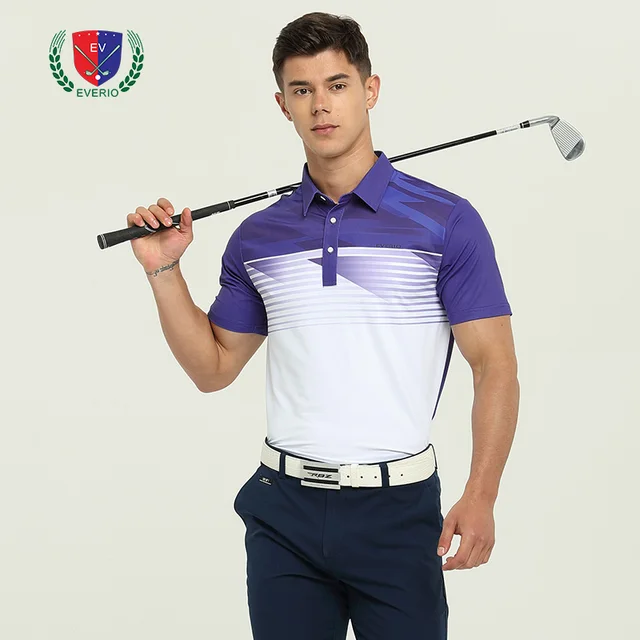 men Golf T shirts color match short Sleeve jersey golf appreal summer
