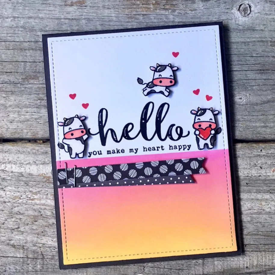 

TPP Piglets and Play together cows Clear Silicone Stamp/Seal for DIY scrapbooking/photo album Decorative clear stamp sheets