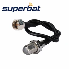Superbat РЧ коаксиальный кабель косичка кабель F гнездо переборка F прямой штекер RG174 30 см