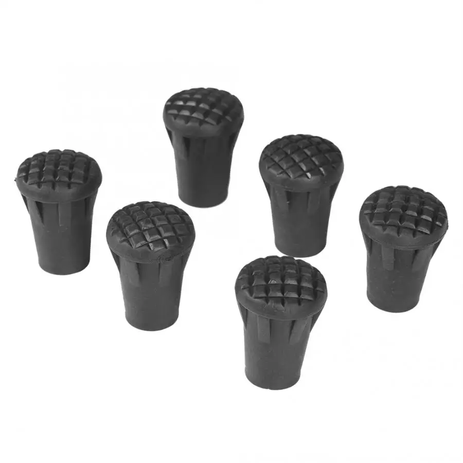 

6pcs/set Adjustable Replacement Outdoor Trekking Hiking Pole Tip End Walking Stick Cap Cover Protector Climbing Accessory Kit